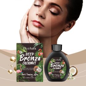 Coconut Deep Bronze Self Tanning Lotion Dark Sunless Bronzer Ultra Rich Bronzing Formula Tattoo Color Protection Non-Streak Body Tanner for Beach