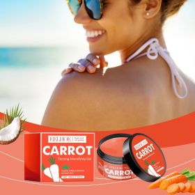 Carrot Infused Tanning Intensifying Gel 100g Hydrating Coconut Bronzing Boost Gel for Outdoor Beach & Indoor Tanning Bed Create Even Warm Bronze